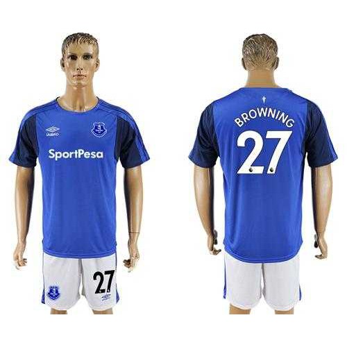 Everton #27 Browning Home Soccer Club Jersey
