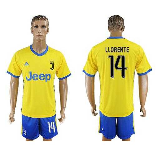 Juventus #14 Llorente Away Soccer Club Jersey