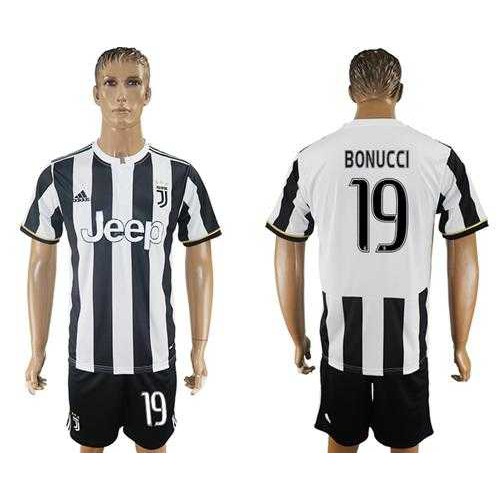 Juventus #19 Bonucci Home Soccer Club Jersey