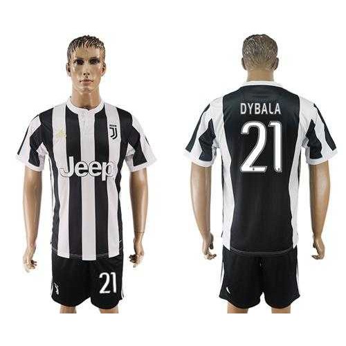 Juventus #21 Dybala Home Soccer Club Jersey
