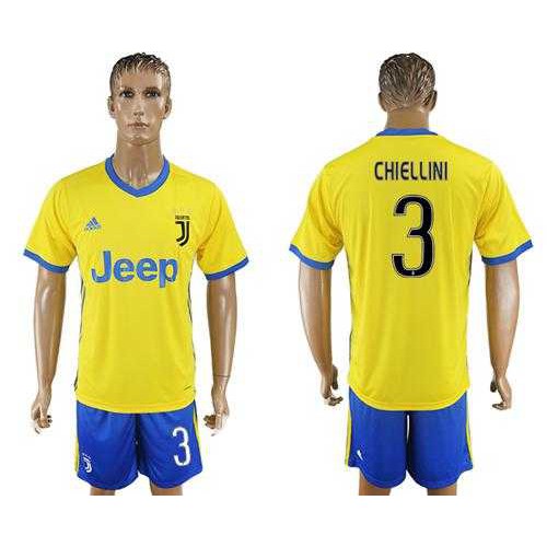 Juventus #3 Chiellini Away Soccer Club Jersey