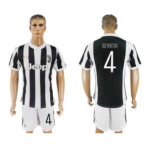 Juventus #4 Benatia Home Soccer Club Jersey