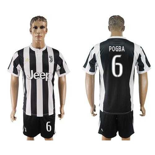 Juventus #6 Pogba Home Soccer Club Jersey