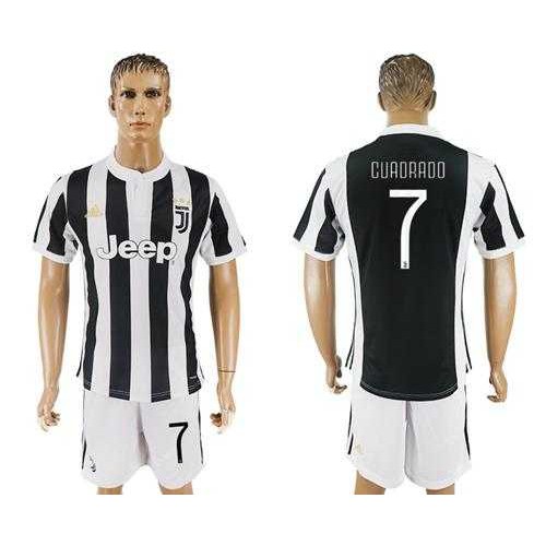 Juventus #7 Cuadrado Home Soccer Club Jersey