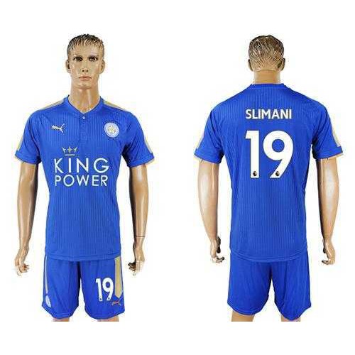 Leicester City #19 Slimani Home Soccer Club Jersey