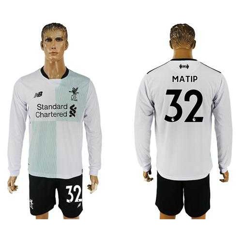 Liverpool #32 Matip Away Long Sleeves Soccer Club Jersey