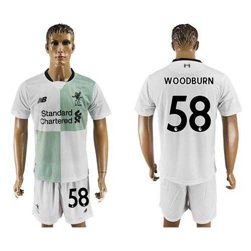 Liverpool #58 Woodburn Away Soccer Club Jersey