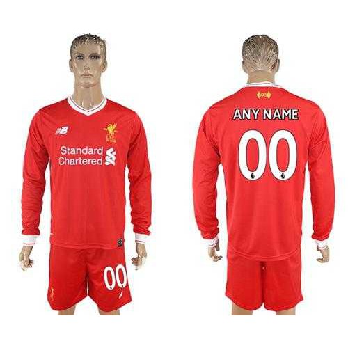 Liverpool Personalized Home Long Sleeves Soccer Club Jersey