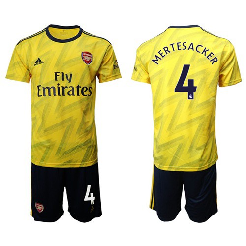 Arsenal #4 Mertesacker Away Soccer Club Jersey