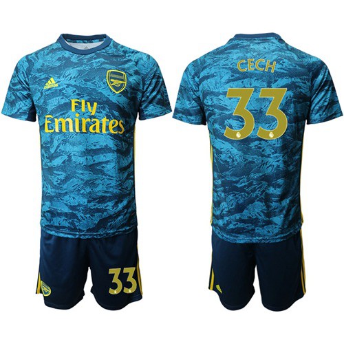 Arsenal #33 Cech Blue Goalkeeper Soccer Club Jersey