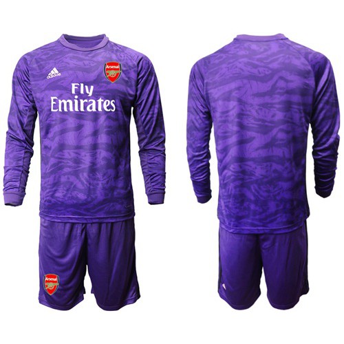 Arsenal Blank Purple Long Sleeves Goalkeeper Soccer Club Jersey
