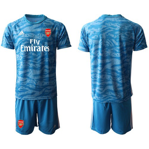 Arsenal Blank Light Blue Goalkeeper Soccer Club Jersey