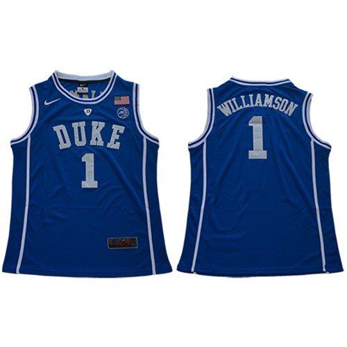 Blue Devils #1 Zion Williamson Blue Basketball Stitched College Jersey