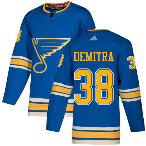 Adidas St. Louis Blues No38 Pavol Demitra Light Blue Alternate Authentic Stitched NHL Jersey