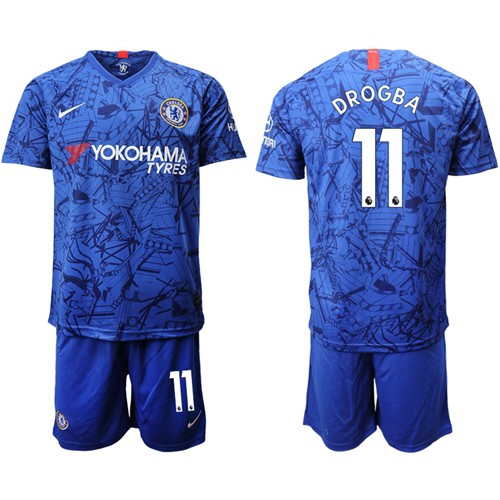 Chelsea #11 Drogba Home Soccer Club Jersey