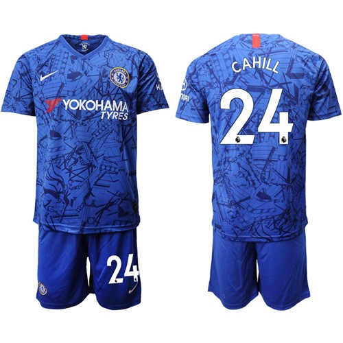 Chelsea #24 Cahill Home Soccer Club Jersey