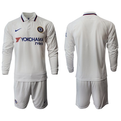 Chelsea Blank Away Long Sleeves Soccer Club Jersey