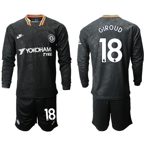 Chelsea #18 Giroud Third Long Sleeves Soccer Club Jersey