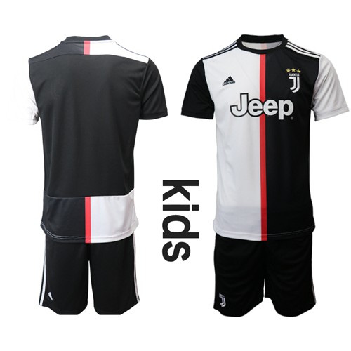 Juventus Blank Home Kid Soccer Club Jersey