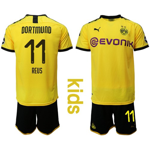 Dortmund #11 Reus Home Kid Soccer Club Jersey