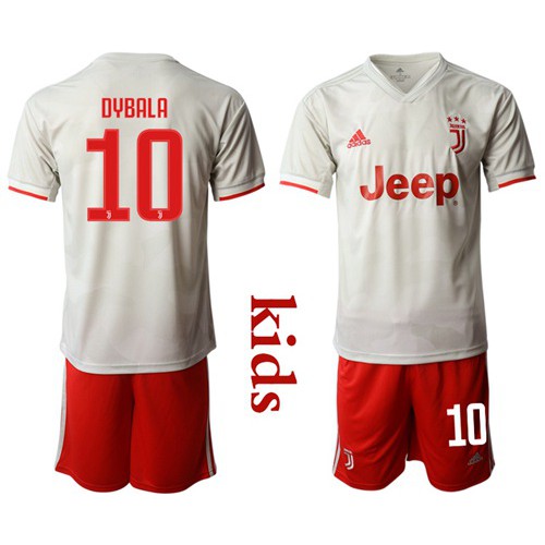 Juventus #10 Dybala Away Kid Soccer Club Jersey