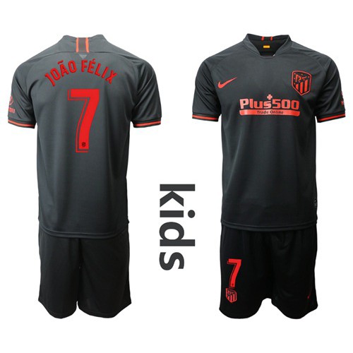 Atletico Madrid #7 Joao Felix Away Kid Soccer Club Jersey