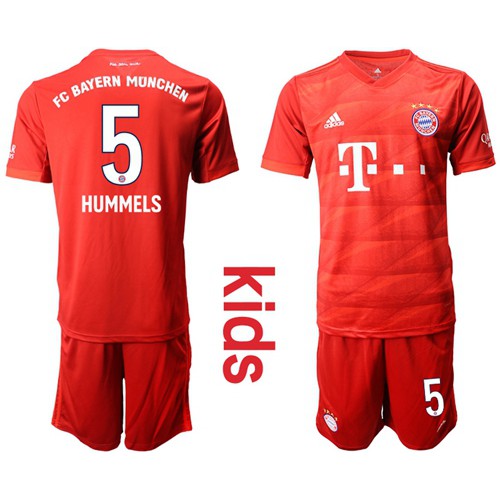 Bayern Munchen #5 Hummels Home Kid Soccer Club Jersey