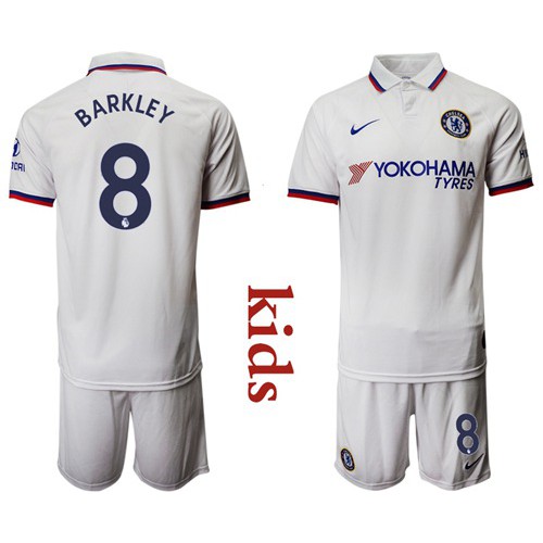 Chelsea #8 Barkley Away Kid Soccer Club Jersey