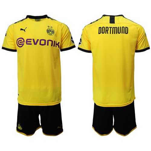 Dortmund Blank Home Soccer Club Jersey