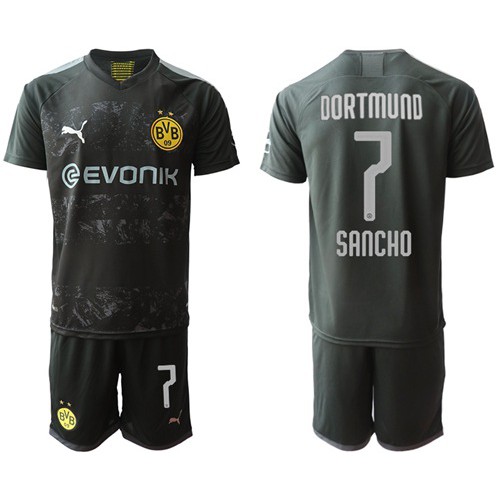 Dortmund #7 Sancho Away Soccer Club Jersey