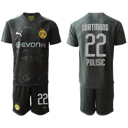 Dortmund #22 Pulisic Away Soccer Club Jersey