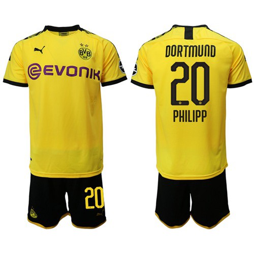 Dortmund #20 Philipp Home Soccer Club Jersey