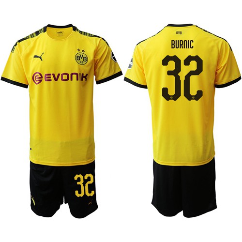Dortmund #32 Burnic Home Soccer Club Jersey