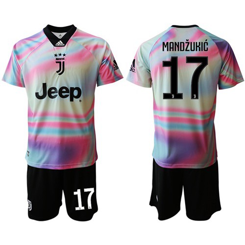 Juventus #17 Mandzukic Anniversary Soccer Club Jersey