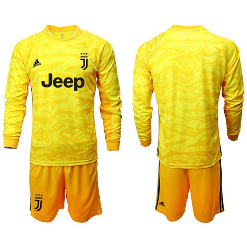 Juventus Blank Yellow Goalkeeper Long Sleeves Soccer Club Jersey