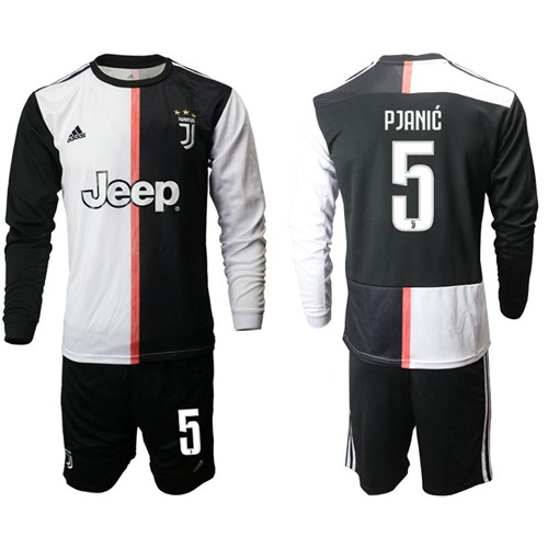 Juventus #5 Pjanic Home Long Sleeves Soccer Club Jersey