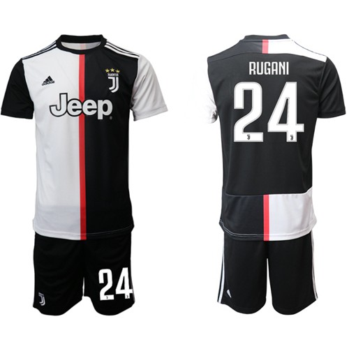 Juventus #24 Rugani Home Soccer Club Jersey
