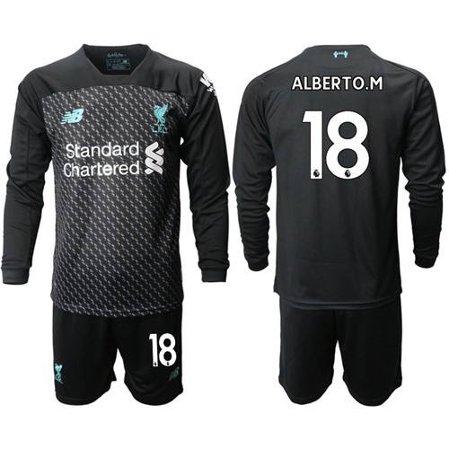 Liverpool #18 Alberto M. Third Long Sleeves Soccer Club Jersey