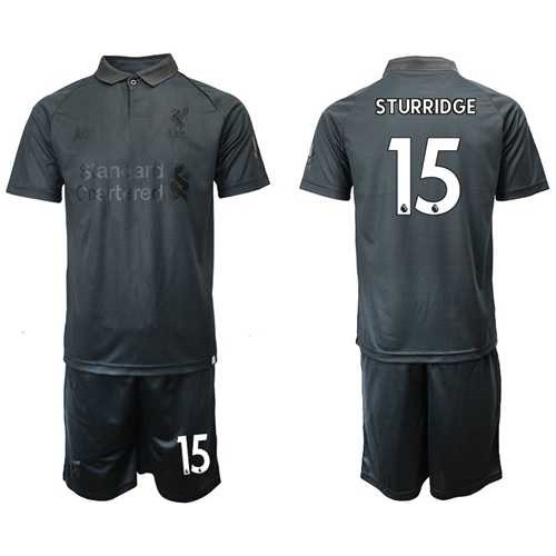 Liverpool #15 Sturridge Black Soccer Club Jersey