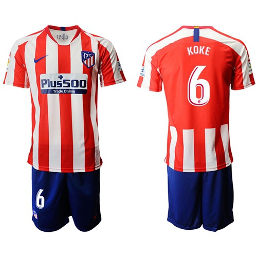 Atletico Madrid #6 Koke Home Soccer Club Jersey