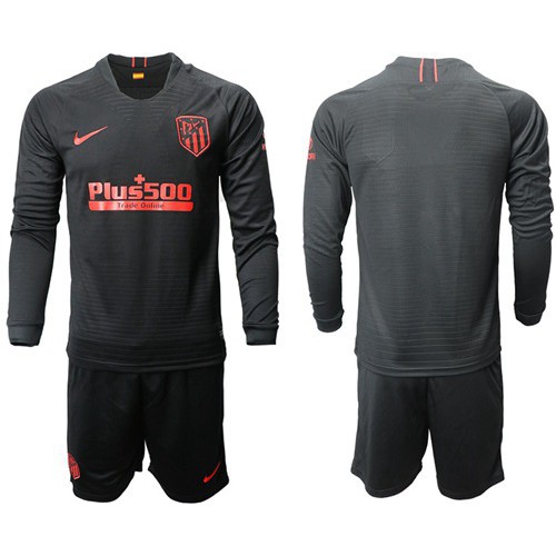 Atletico Madrid Blank Away Long Sleeves Soccer Club Jersey