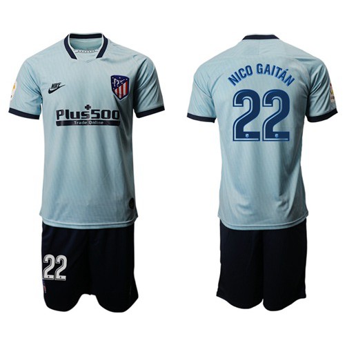 Atletico Madrid #22 Nico Gaitan Third Soccer Club Jersey