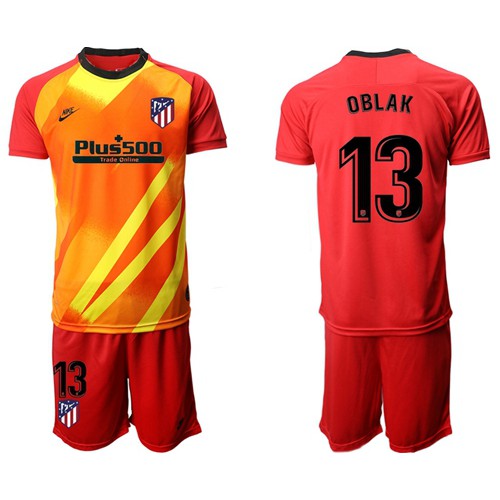 Atletico Madrid #13 Oblak Red Goalkeeper Soccer Club Jersey