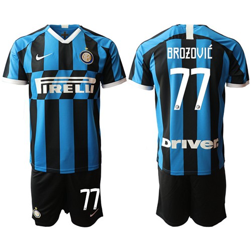 Inter Milan #77 Brozovic Home Soccer Club Jersey