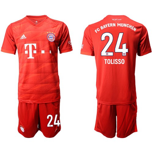 Bayern Munchen #24 Tolisso Home Soccer Club Jersey