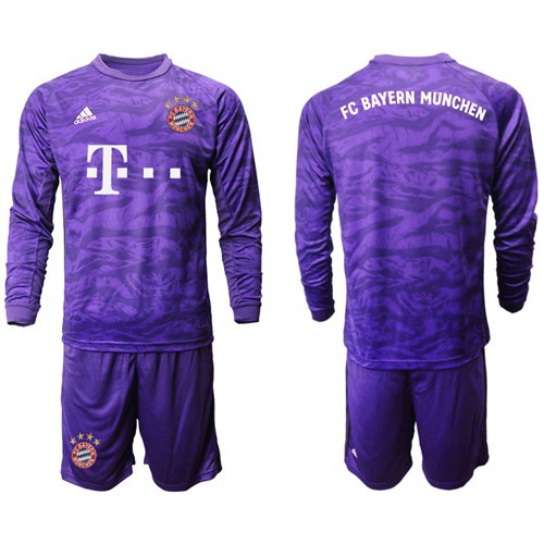 Bayern Munchen Blank Purple Goalkeeper Long Sleeves Soccer Club Jersey