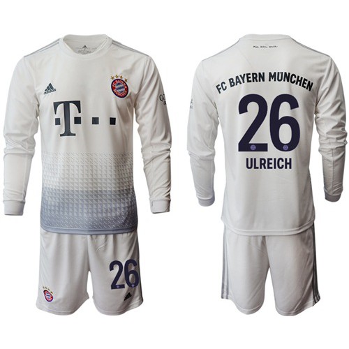 Bayern Munchen #26 Ulreich Away Long Sleeves Soccer Club Jersey