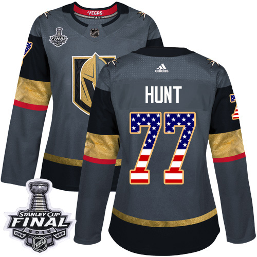 Adidas Vegas Golden Knights No77 Brad Hunt White/Pink Authentic Fashion 2018 Stanley Cup Final Women's Stitched NHL Jersey