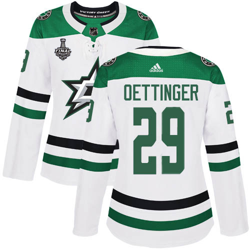 No29 Jake Oettinger White Road 2020 Stanley Cup Final Jersey
