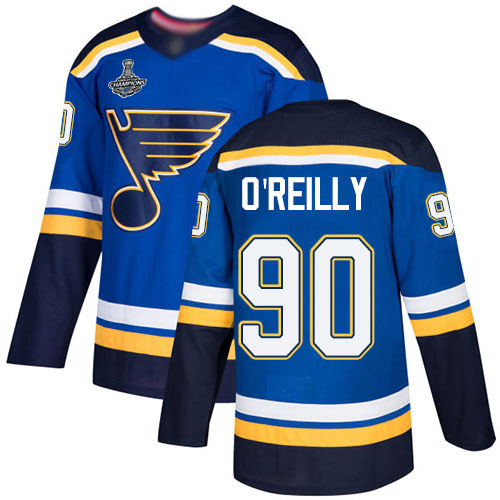 Adidas St. Louis Blues #90 Ryan O’Reilly Blue Home Authentic Stanley Cup Champions Stitched Youth NHL Jersey